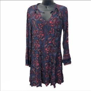 ❤️Boho paisley long sleeve dress